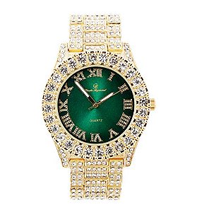 Relógio Masculino Charles Raymond ST10327 RN Single (Gold Money Green)