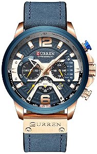 Relógio Masculino FANMIS CR 8329 Rose gold Blue