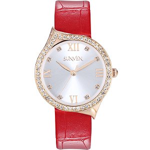 Relógio Feminino SUNVEN L6802-Red