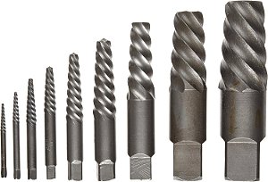 Conjunto de extrator de parafuso, acabamento brilhante, 9 peças, #1 - #9 da Série 800 da Chicago Latrobe