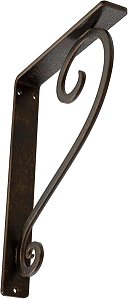 Suporte de Metal Ekena Millwork BKTM01X07X10SEDABZ, 1 1/2 L x 7 1/2 P x 10 A, Bronze Antigo