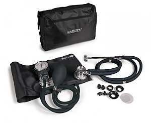 Kit Profissional de Pressão Sanguínea Lumiscope Graham-Field 100-040BK, Estetoscópio, Manguito de Pressão Arterial Manual, Esfigmomanômetro, Preto