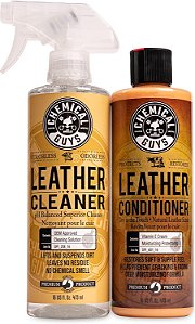 Kit de Limpeza e Condicionador para Couro da Chemical Guys SPI_109_16 para Uso em Roupas de Couro, Móveis, Interiores de Carros, Sapatos, Botas, Bolsas e Mais (2 - Frascos de 16