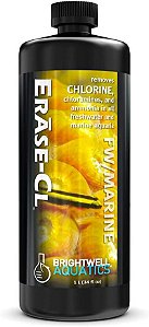 Brilho Aquática Erase-Cl - Condicionador de Água Remove Cloro, Cloraminas e Amônia em Todos os Aquários Marinhos e de Água Doce.