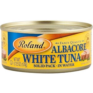 Roland Foods Atum Branco Albacore de Qualidade, em Conserva de Água, Lata de 6 Onças, Pacote com 6.