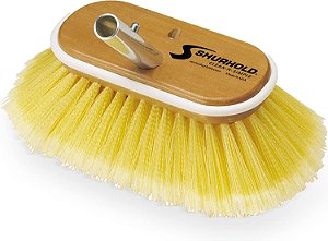 Escova de cerdas médias de 6 polegadas Shurhold 955, escova de convés com cerdas de poliestireno amarelo