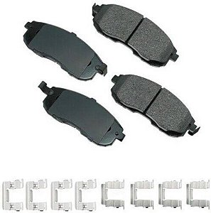 Akebono - ACT815A Pastilhas de Freio a Disco Dianteiras de Cerâmica Ultra-Premium, cinza