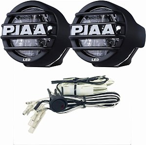 Kit de Lâmpada de Neblina LED Branco Piaa 5370 de 3,5 polegadas em conformidade com o SAE com conjunto de fiação e relé e interruptor, pacote de 2.