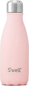 Garrafa de água de aço inoxidável S'well - 9 fl oz - Topázio Rosa - recipiente isolado a vácuo de triplo camada mantém as bebidas geladas por 27 horas e quentes por 12 - sem condens