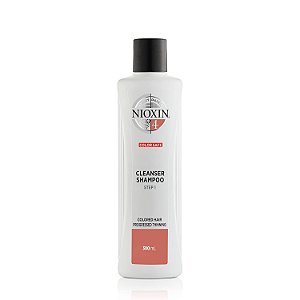 Nioxin Sistema 4, Shampoo de Limpeza com Óleo de Hortelã-Pimenta, Trata o Couro Cabeludo Sensível e Fornece Hidratação, para Cabelos com Coloração e Afinamento Progressivo, V