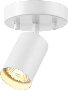 Globo Elétrico 57499 Pratt 1-Luz Trilho Destaque de Iluminação, Branco Fosco, Lâmpada Não Incluída