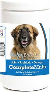 Suplemento Multivitamínico em Gel para Leonberger da Healthy Breeds com 120 Unidades.