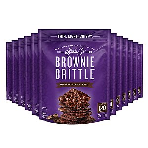 Brownie Crocante de Chocolate Amargo com Sal Marinho da Sheila G - Petiscos Doces Finos e Crocantes (Pacote com 6 unidades, 5 oz), Bites de Brownie Gourmet Delicioso Sobremesa