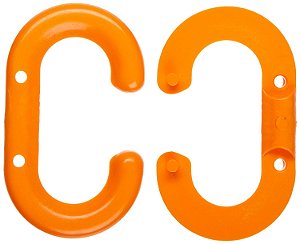 Sr. Chain 80712 Elo Mestre de Plástico Laranja de Segurança, 3 elo, Pacote com 25 unidades