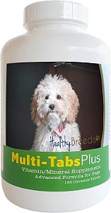 Cápsulas mastigáveis de vários tipos de vitaminas e minerais para cães Cockapoo 180 contagem - Healthy Breeds
