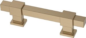 Puxador de armário ajustável Franklin Brass Square Bar Adjusta-Pull™, Bronze Champagne, 1-3/8 pol. a 4 pol. (35mm/102mm) alça de gaveta ajustável, Pacote com 5, P44367-C