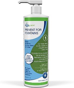 Aquascape PREVENT Tratamento de água para fontes, quedas d'água, rochas e cascalho, prevenir acúmulo de escamas brancas, manchas, espuma e outras condições desagradáveis da água,