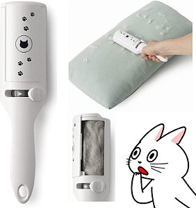 Necoichi Purrfection Ótimo Removedor de Pelos de Gato Neat & Easy, Microfibras Texturizadas capturam Pelos & Fiapos Rapidamente, Feito no Japão