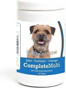 Suplemento Multivitamínico em Pastilha 90 Unidades para Border Terrier da Raça Saudável