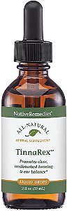 Native Remedies TinnaRex - Suplemento Herbal 100% Natural Promove Audição Clara e Sem Perturbações - Suporta Estruturas do Ouvido, Condução e Transmissão Sonora - 59 mL