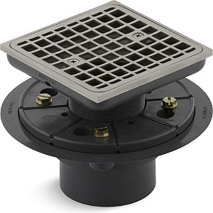 Ralo de chuveiro embutido Kohler K-9136-BN Design Quadrado Acabamento: Níquel Escovado Vibrante