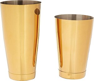 Copo para coquetel Barfly M37009GD, conjunto (18 oz e 28 oz), dourado.