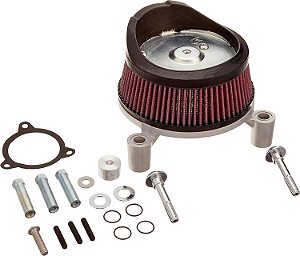 Arlen Ness 18-440 Kit de Filtro de Ar de Desempenho Plain Big Sucker, Vermelho