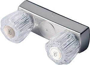 Válvula de chuveiro de 4 para casa móvel com dois manípulos e acabamento em níquel escovado da Laguna Brass 3330ABN, não metálica