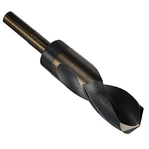 Broca de Contratante de Aço de Alta Velocidade Preto & Dourado com Haste Reduzida de 1-15/32 e 3-Flat 1/2 Shank, Série KFD3F da Drill America