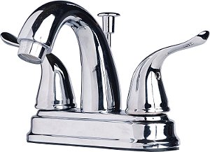 Loja de Construção 2022CP Torneira de Lavatório de Dois Manípulos com Acabamento Cromado com Dreno Pop-Up