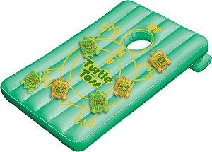 Jogo Flutuante Inflável de Tartaruga Swimline para Piscina, Verde, 8
