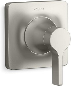Kit de acabamento da válvula de transferência de uma alça Venza MasterShower KOHLER T28130-4-BN, montagem de parede, válvula necessária, níquel escovado vibrante.