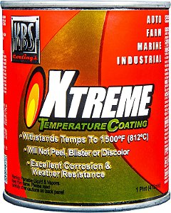 Revestimento de temperatura extrema Jet Black da KBS Coatings 65302 - 1 pintada