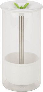 Preservador de Ervas de Vidro Honey-Can-Do, Transparente/Branco, médio