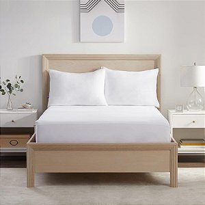 Capa de colchão King Size Serta Power Chill à prova d'água, protetor de colchão macio e respirável, 15 bolso elástico profundo para ajuste seguro, branco