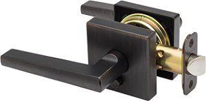 Alavanca de porta com botão de privacidade Verona da Copper Creek VL2231TB