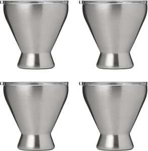 Copos de Coquetel de Aço Inoxidável Cambridge 11 Oz, Conjunto de 4, 4 Unidades, Sem Cor