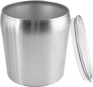 Cambridge Silversmiths Balde de Gelo Isolado em Aço Inoxidável de 3 Litros, Prata