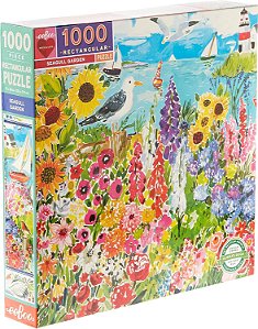 eeBoo: Quebra-cabeça de 1000 peças para adultos e famílias Pedra e Amor no Jardim das Gaivotas, inclui peças brilhantes e resistentes e mínimo de poeira de quebra-cabe