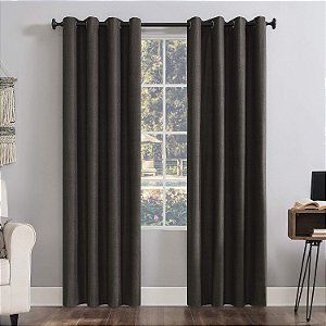 Painel de cortina com economia de energia térmica Sun Zero Columbia 2-Pack Blackout com ilhós, par de painéis, 50 x 95, marrom nozmoscada.