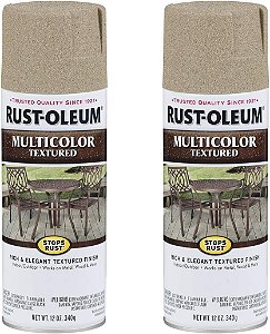 Rust-Oleum 223524A2 Multi-Color Textured Spray Paint, Desert Bisque, 12 Onças (Pacote com 2) - Tinta em Spray Multicolorida com Textura, Desert Bisque, 12 Onças (Pacote com