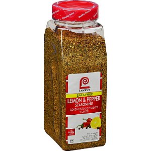 Tempero de limão e pimenta sem sal Lawry's, 19 oz - Um recipiente de 19 onças de tempero de limão e pimenta com sabor cítrico, melhor como alternativa ao sal para dietas com redução de s