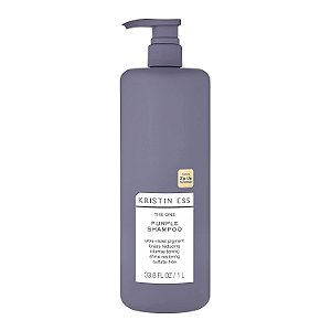 Xampu Roxo Kristin Ess Hair The One - Tonalizando para Cabelos Loiros, Neutraliza Tons de Laranja e Amarelo, Livre de Sulfato, 33,8 fl oz