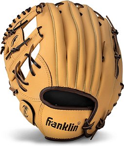 Luvas de beisebol + softbol Franklin Sports - Adultos e Jovens Field Master Baseball + Softball Gloves - Luvas para mão direita + mão esquerda - Luvas de infield + outfield - Vários tamanhos + cores