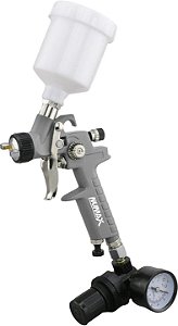 Pistola de pulverização HVLP de alimentação por gravidade mini com ponta de 0,8mm e copo plástico de 125cc NuMax SPS08 Pneumática