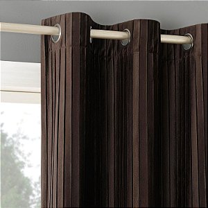 Painel de cortina Sun Zero Scarlett 2-Pack Plissado de Veludo Redutor de Ruído e Bloqueador de Luz com Ilhós, Par de Painéis, 40 x 96, Marrom Chocolate