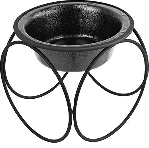 Platinum Pets Olympic Single Diner Alimentador com Tigela de Aço Inoxidável para Cães, Médio, Veia de Prata.