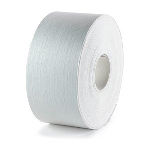 Fita de papel kraft reforçada com adesivo forte, ativada por água, 3 polegadas, resistência de ruptura de 70 libras, comprimento de rolo de 375 pés, cor branca (embalagem de 1