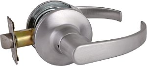 Maçaneta de porta de passagem ajustável de 2 vias da série C 702019 da Design House, cromo acetinado