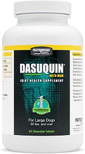 Suplemento para a saúde das articulações Nutramax Dasuquin com MSM para Cães Grandes - Com Glucosamina, MSM, Condroitina, ASU, Extrato de Boswellia Serrata e Extrato de Chá Verde, 84